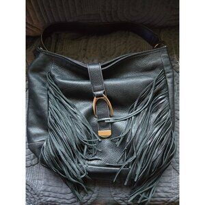 Rare Gili G.I.L.I. Large Pebbled Leather Stirrup Hobo Shoulder Bag